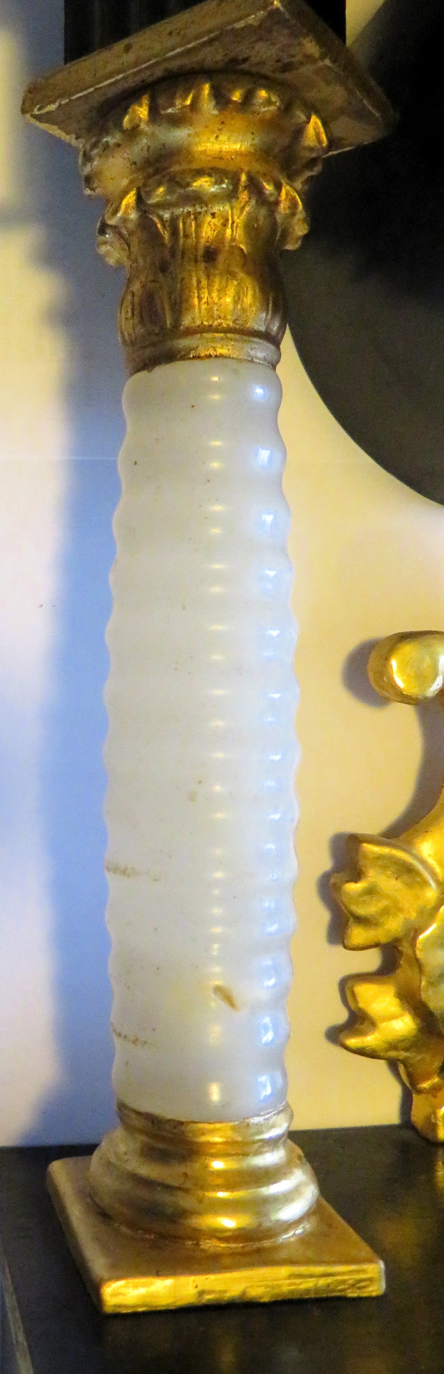 Wiener Portaluhr antik 54cm Stundenschlag Stockuhr Repetition Alabaster Säulen - Sammler - Uhren