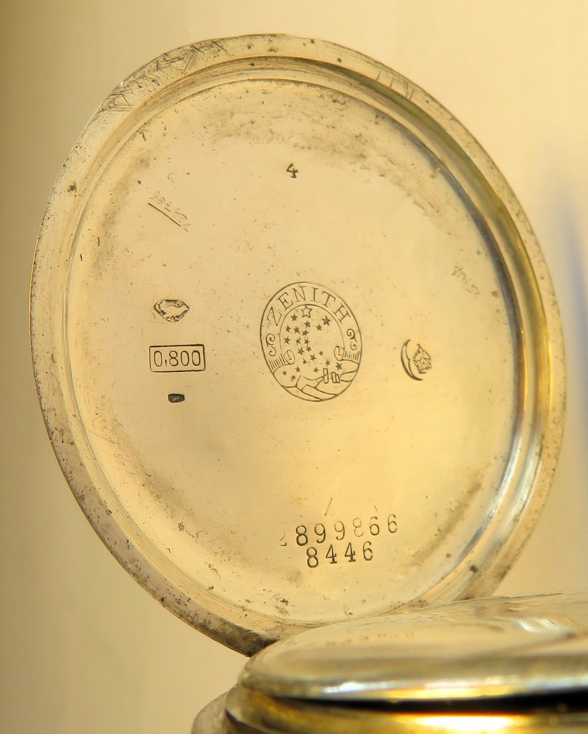 Zenith 0,800 Silber frühe Fliegeruhr Reichsluftwaffe Jasta 1914 WK 1 Richthofen - Sammler - Uhren
