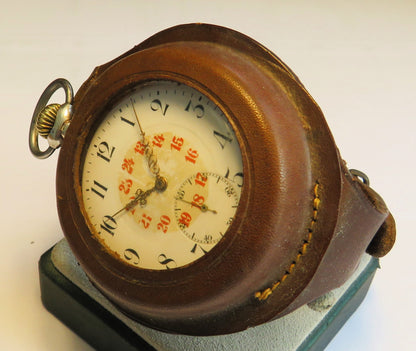 Zenith 0,800 Silber frühe Fliegeruhr Reichsluftwaffe Jasta 1914 WK 1 Richthofen - Sammler - Uhren