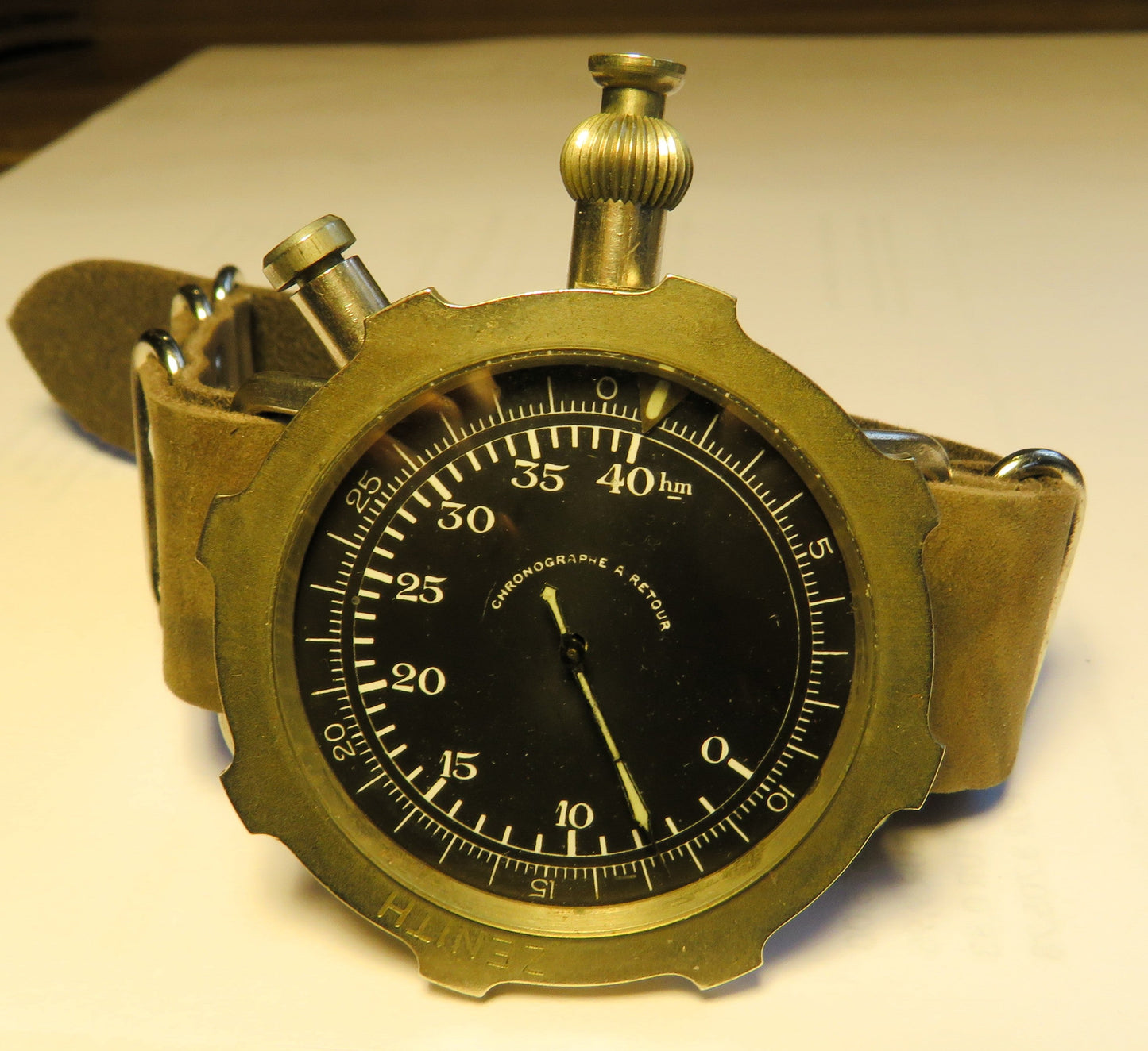 Zenith A Retour Reverso Bomben Abwurf Rücklauf Stoppuhr Luftwaffe 2. Weltkrieg - Sammler - Uhren