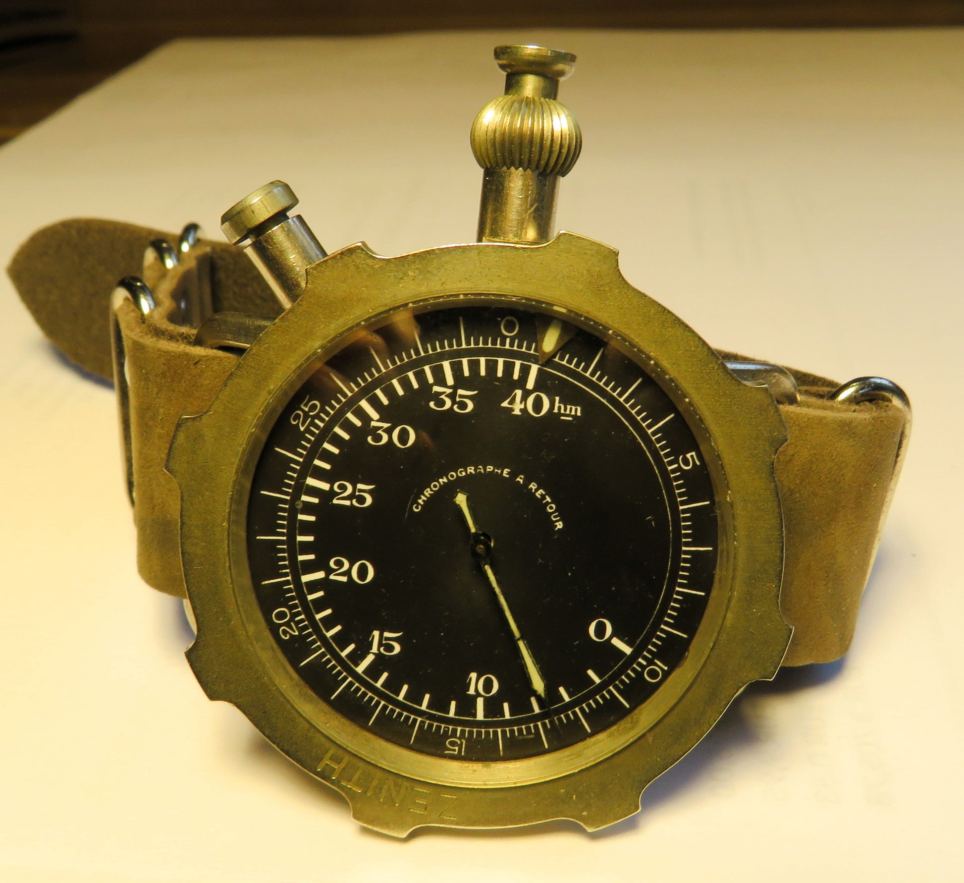 Zenith A Retour Reverso Bomben Abwurf Rücklauf Stoppuhr Luftwaffe 2. Weltkrieg - Sammler - Uhren