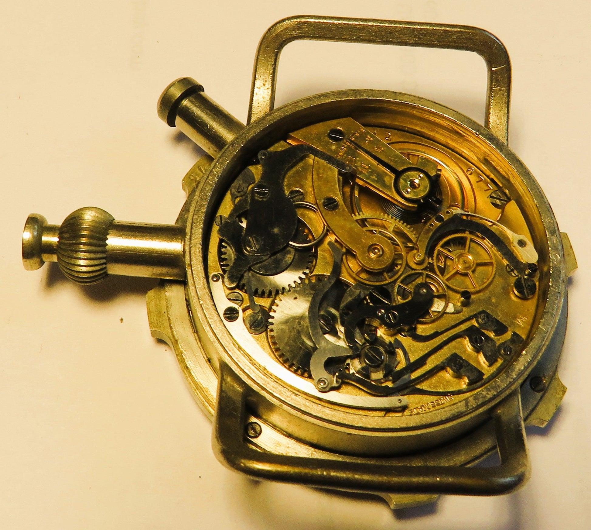 Zenith A Retour Reverso Bomben Abwurf Rücklauf Stoppuhr Luftwaffe 2. Weltkrieg - Sammler - Uhren