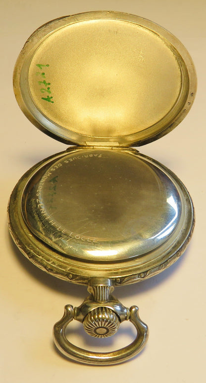 Zenith Sterling Silber Schützenuhr Eidgenössisches Schützenfest Aarau 1924 OVP - Sammler - Uhren
