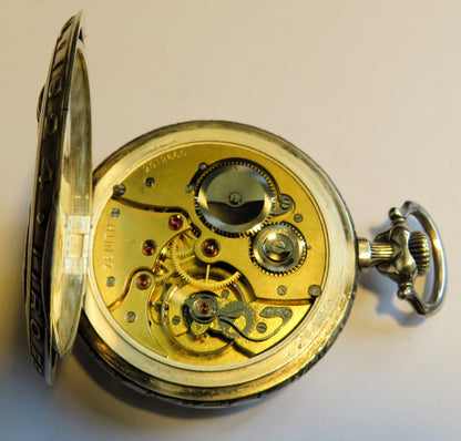 Zenith Sterling Silber Schützenuhr Eidgenössisches Schützenfest Aarau 1924 OVP - Sammler - Uhren