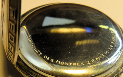 Zenith Sterling Silber Schützenuhr Eidgenössisches Schützenfest Aarau 1924 OVP - Sammler - Uhren