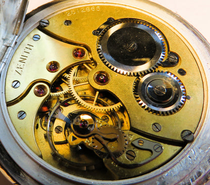 Zenith Sterling Silber Schützenuhr Eidgenössisches Schützenfest Aarau 1924 OVP - Sammler - Uhren