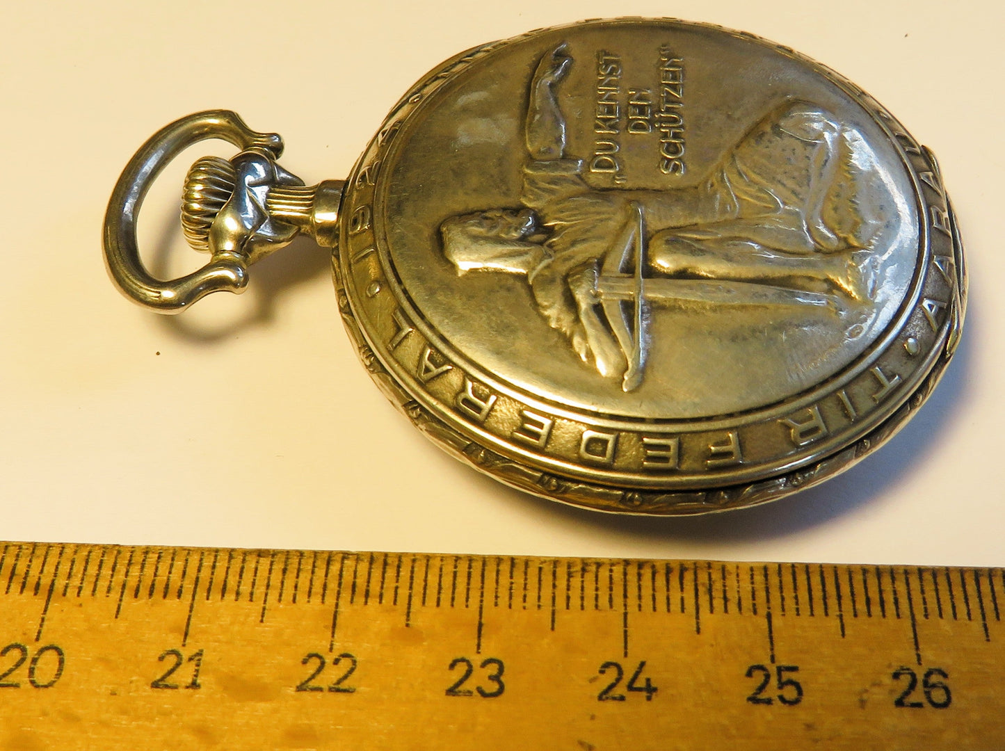 Zenith Sterling Silber Schützenuhr Eidgenössisches Schützenfest Aarau 1924 OVP - Sammler - Uhren