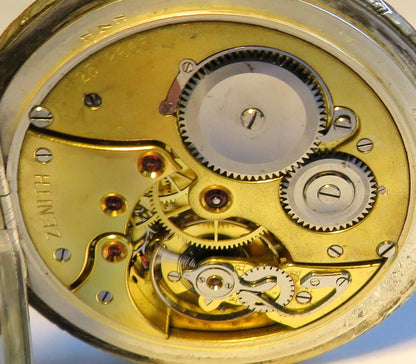 Zenith Sterling Silber Schützenuhr Eidgenössisches Schützenfest Aarau 1924 OVP - Sammler - Uhren