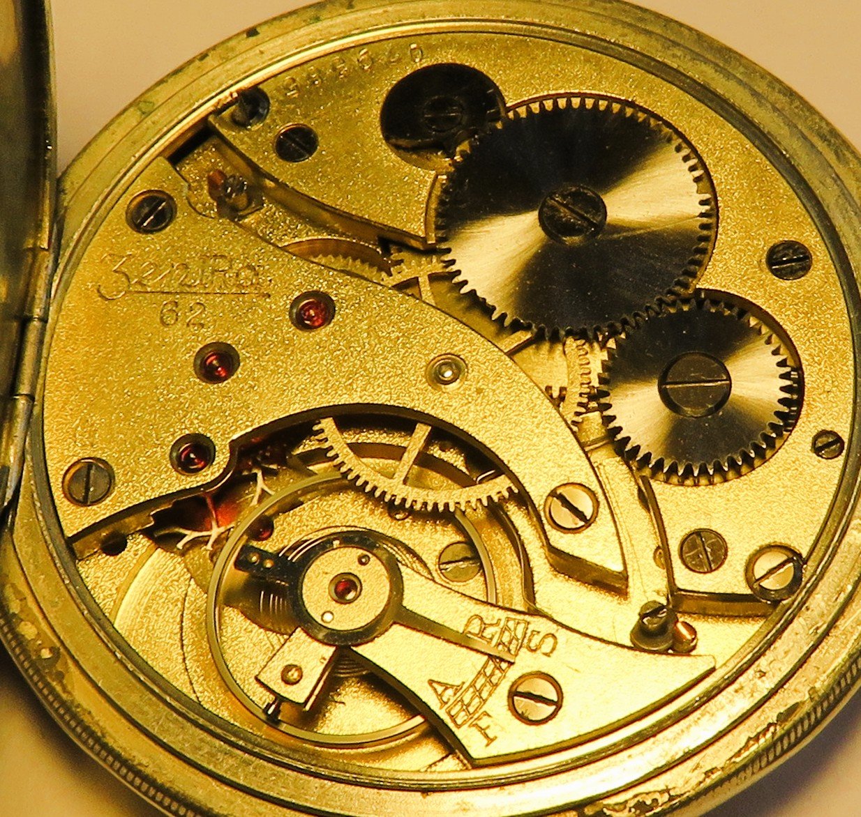 Zentra Cal. 62 Edelstahl Herren Taschenuhr Reichsarbeitsdienst 1938 - Sammler - Uhren