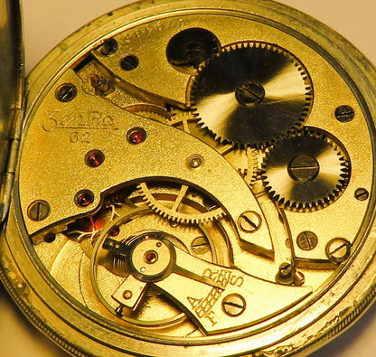 Zentra Cal. 62 Edelstahl Herren Taschenuhr Reichsarbeitsdienst 1938 - Sammler - Uhren