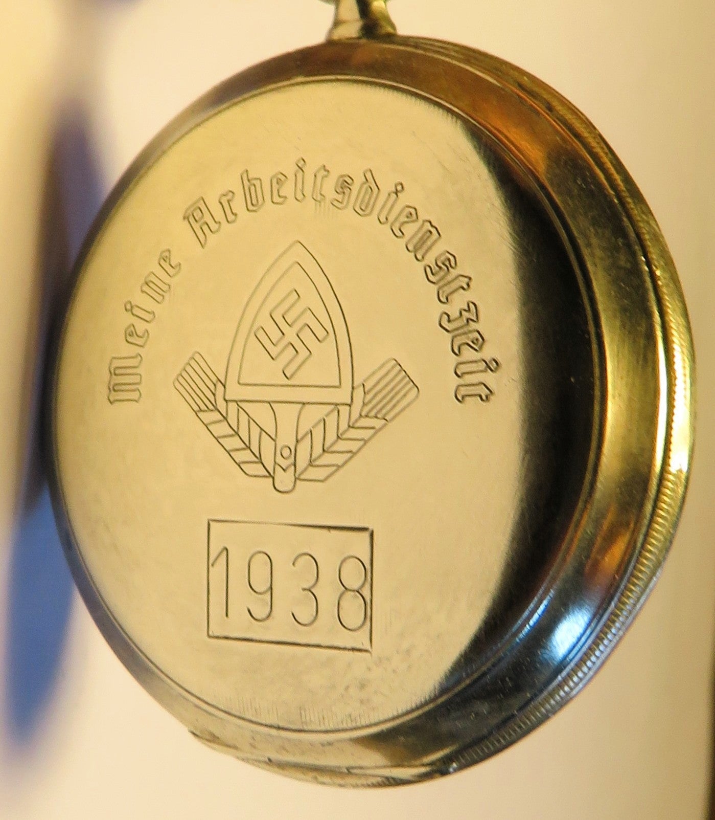 Zentra Cal. 62 Edelstahl Herren Taschenuhr Reichsarbeitsdienst 1938 - Sammler - Uhren