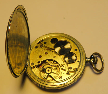 Zentra Cal. 62 Edelstahl Herren Taschenuhr Reichsarbeitsdienst 1938 - Sammler - Uhren