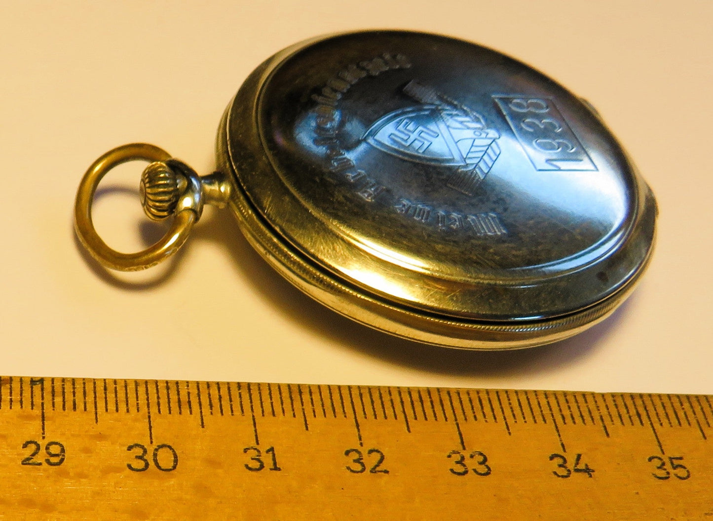 Zentra Cal. 62 Edelstahl Herren Taschenuhr Reichsarbeitsdienst 1938 - Sammler - Uhren